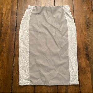 Downeast NWT Heather Gray Faux Leather Pencil Skirt Women's Size S